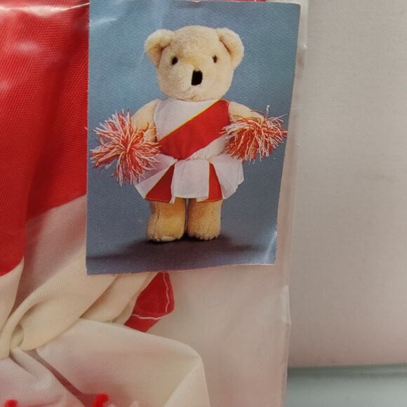 Westwater Bear Wear Active for Bears on The Go Red Cheerleader W/ Pom pom NEW - Picture 7 of 9